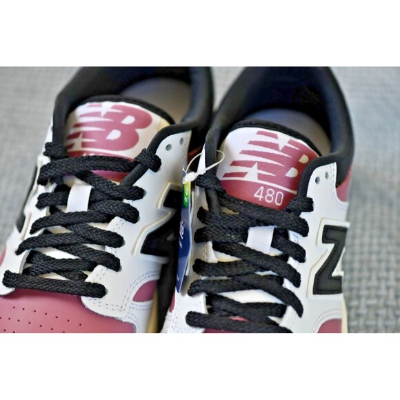 New! Size: 6 Women/4.5 Men  | New Balance 480 V1 | Color: White/Rosewood/Black - Picture 13 of 15
